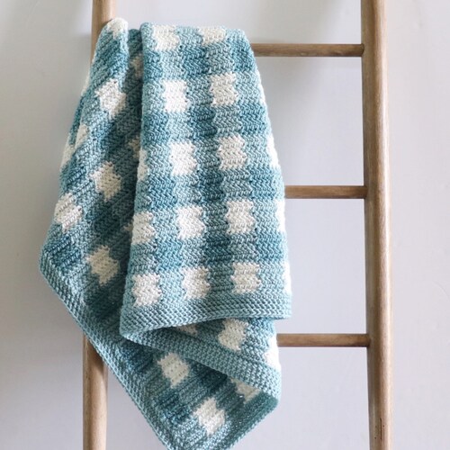 Crochet Red Gingham Blanket Pattern Etsy