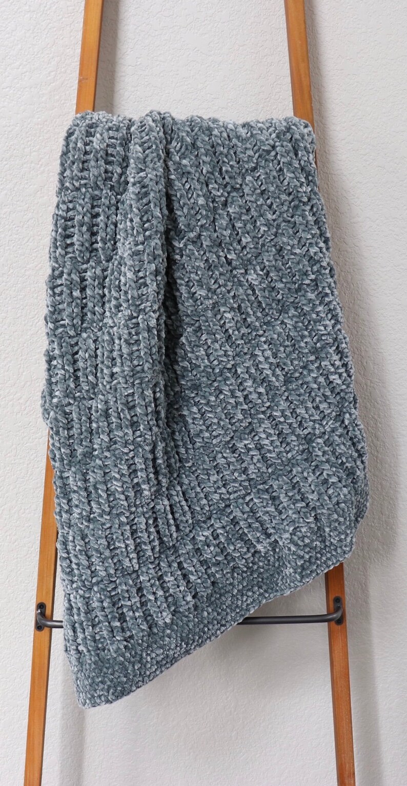 Crochet Ribbed Velvet Throw - Etsy