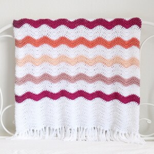 Crochet Jewel Tones Ripple Blanket Pattern image 4