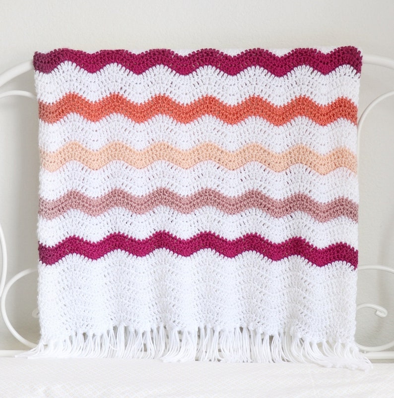 Crochet Jewel Tones Ripple Blanket Pattern image 4