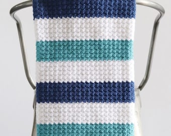 Crochet Nautical Baby Blanket Pattern