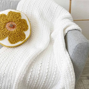 Crochet Even Moss Mock Cable Throw Made With Bernat Forever Fleece