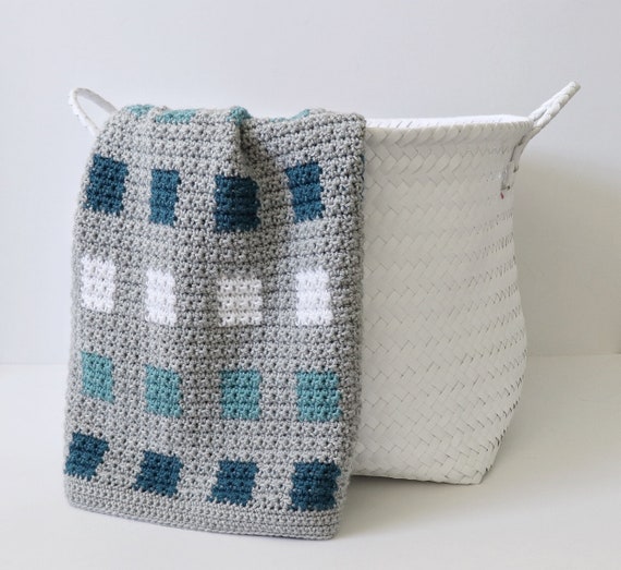 Crochet Even Squares Baby Blanket Pattern