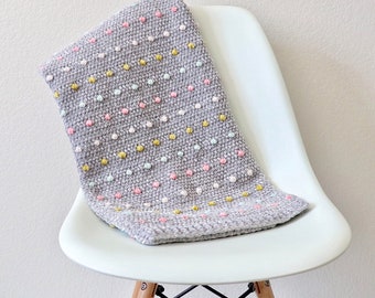 Crochet Candy Dots Baby Blanket Pattern