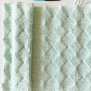 Crochet Ribbed Diamond Blanket image 2