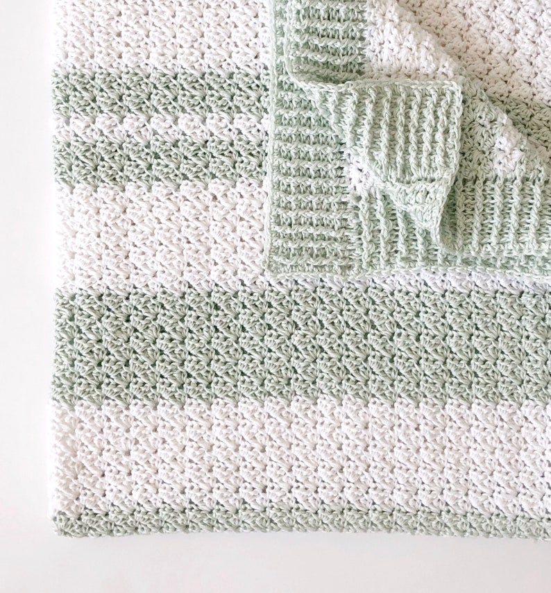 Crochet Sedge Stitch Baby Blanket Pattern image 4