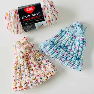 Crochet Super Saver Jumbo Speckle Fun Fringe Beanies
