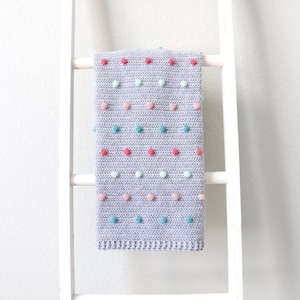 Crochet Colorful Polka Dots Baby Blanket Pattern