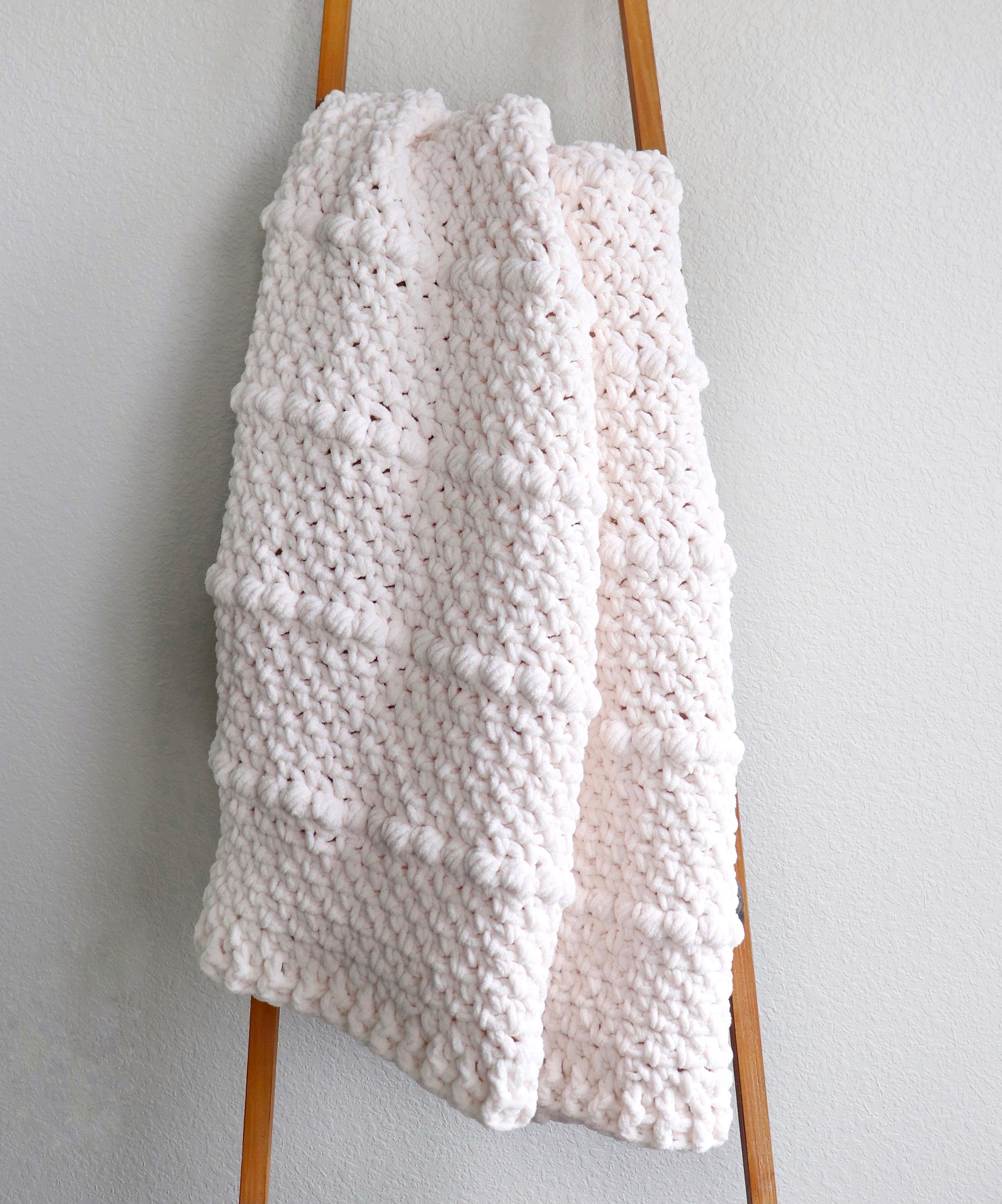 Crochet cuddle blanket for Braylon Made with Bernat Baby Blanket