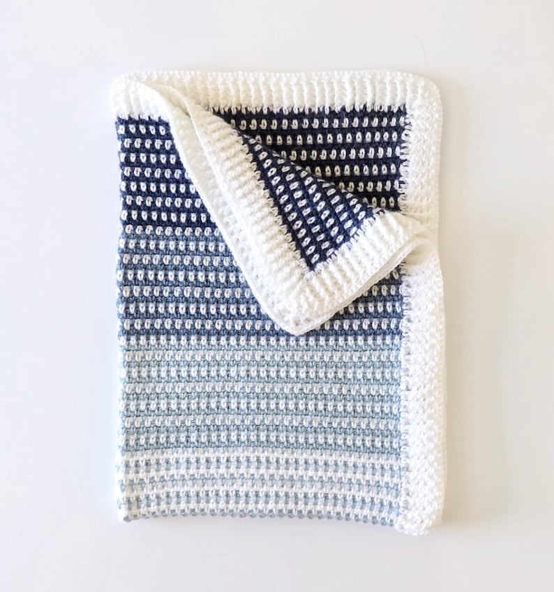 Crochet Country Blues Baby Blanket Pattern image 4
