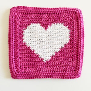 Crochet Heart Hot Pad Pattern