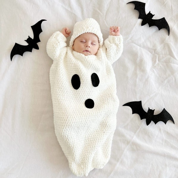 Crochet Baby Ghost Halloween Costume Pattern