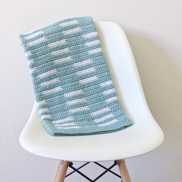 Crochet Checkerboard Lines Blanket Pattern