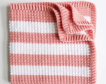 Crochet Fruity Stripes Baby Blanket Pattern