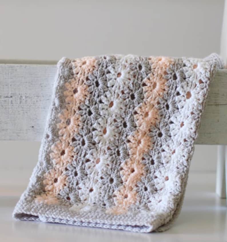 Crochet Petal Stitch Baby Blanket Pattern - Etsy