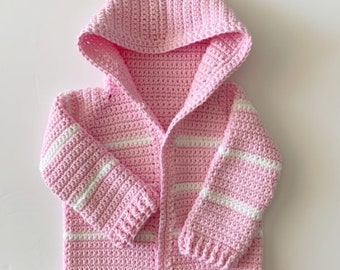 Pink Single Crochet Baby Sweater Pattern