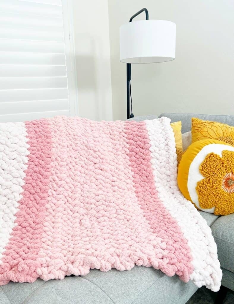 Crochet Pattern for Beginner BERNAT Blanket EXTRA Yarn Crochet Pattern Easy  Baby Blanket Chenille Jumbo Blanket Crochet Pattern 