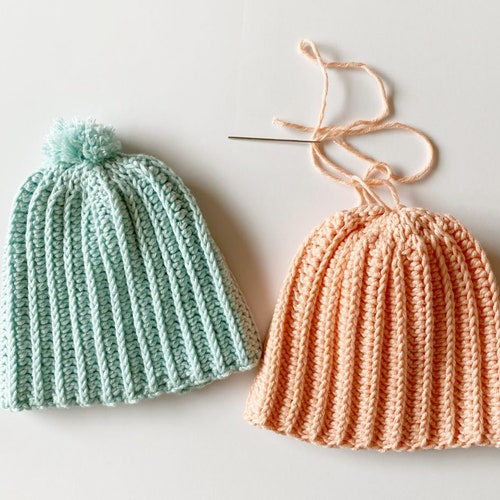 Dressy X N' O's Newborn Hat CROCHET PATTERN Girls | Etsy
