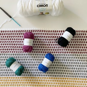 Crochet Fall Colors Moss Stitch Blanket Pattern image 3