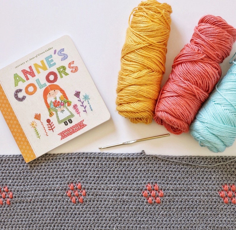 Crochet Flower Puffs Baby Blanket Pattern image 2