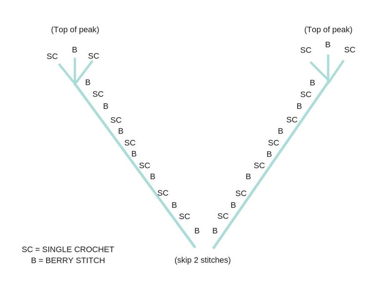 Crochet Berry Chevron Baby Blanket Pattern image 7