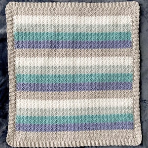 Crochet Sea Stripes Baby Blanket Pattern image 5