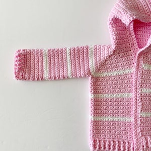 Pink Single Crochet Baby Sweater Pattern - Etsy