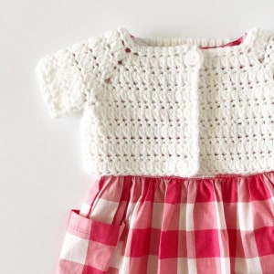 Crochet Baby Sweater Shrug Pattern image 1