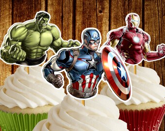 Hulk Cupcake Toppers Etsy
