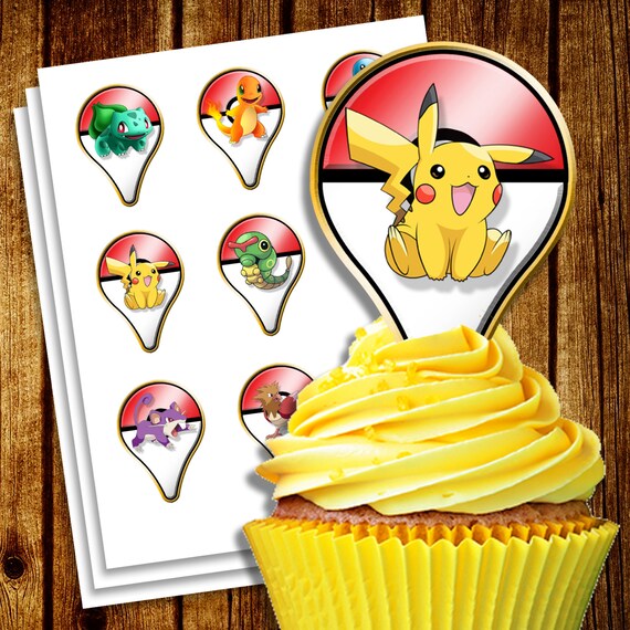 Pokemon GO Cupcake Toppers Printable Pokemon Cupcake Toppers - Etsy