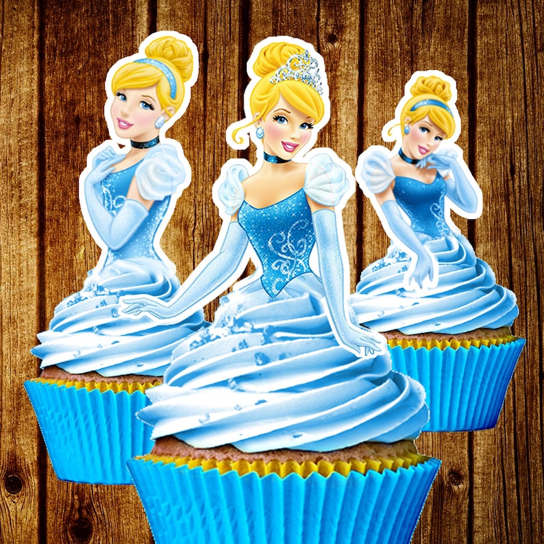 Cinderella Cupcake Toppers Printable