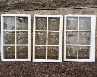 Wedding Window Pane Seating Chart