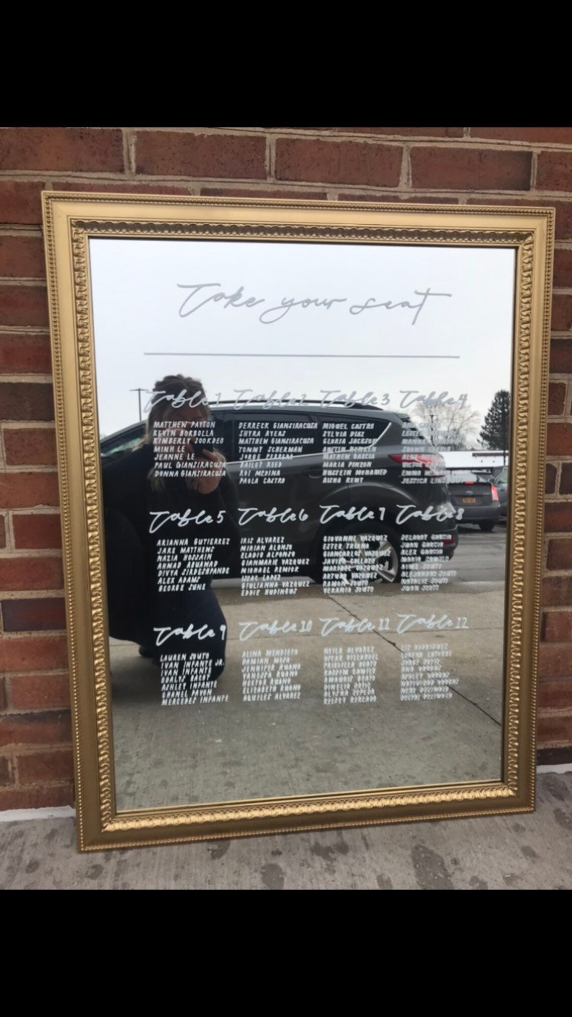 Mirror Seating Chart Etsy