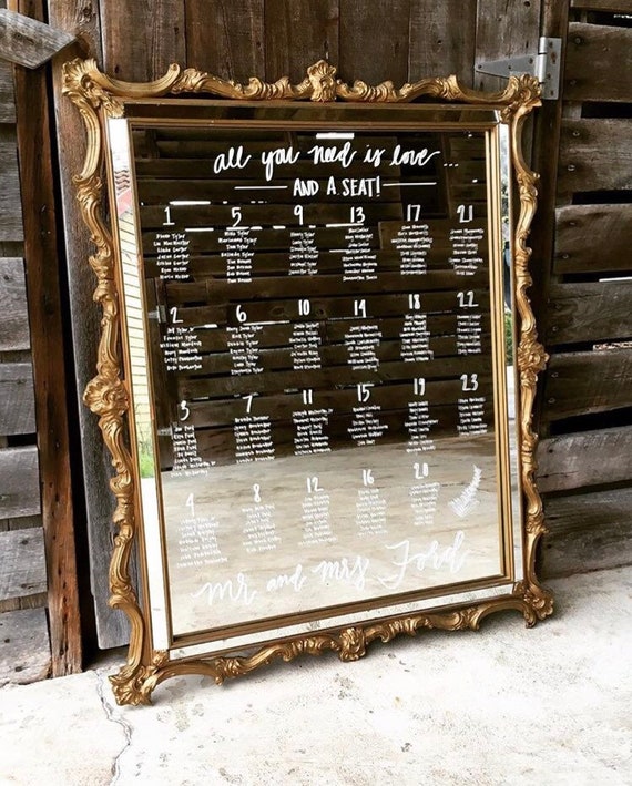 Etsy Mirror Seating Chart