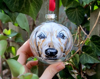 Adorno de mascota personalizado pintado a mano sobre vidrio