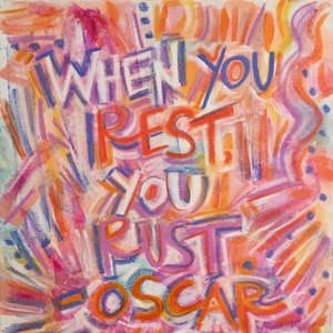 Oscar de la Renta Quote Painting