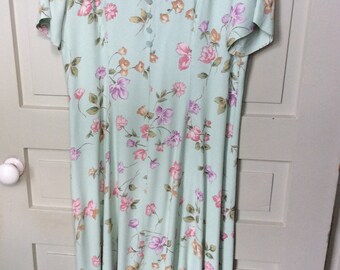 RJ & CO 1970s Floral Dress Size 12