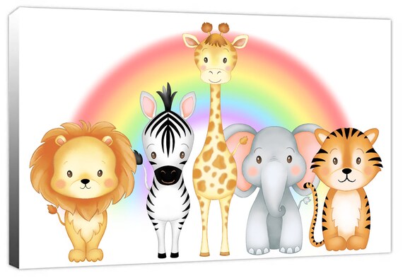 Puzzle - Puzzle 4 en 1 - Animaux de la jungle - Lion - Tigre - Singe -  Girafe - Jeux 