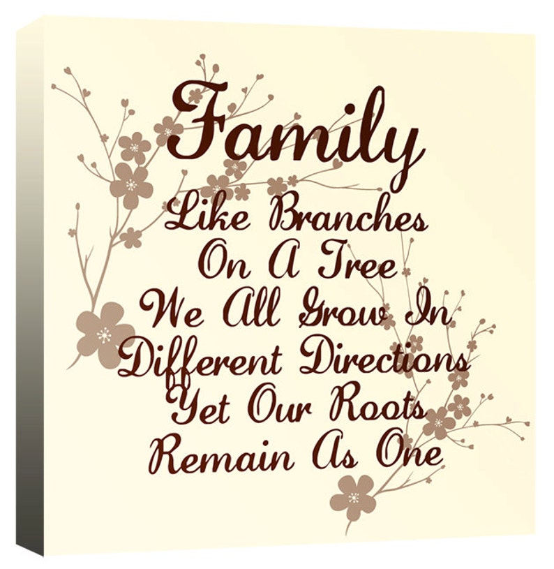 Family Like Branches on a Tree Cherry Blossom Flower Quote - Etsy UK
