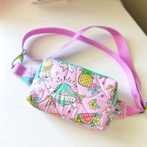 Fanny Pack, Lavender Food Tattoos, Junk Food, Alpen Belt Bag, Festival Bag, Belt Bag, Waist Bag, Hip Pack, Quilted Belt Bag Bild 1