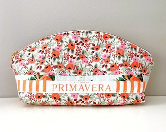 Petal Pouch | Rifle Paper Co Floral | Cosmetic Bag | Makeup Bag | Primavera Fabric | Bridesmaid Gift