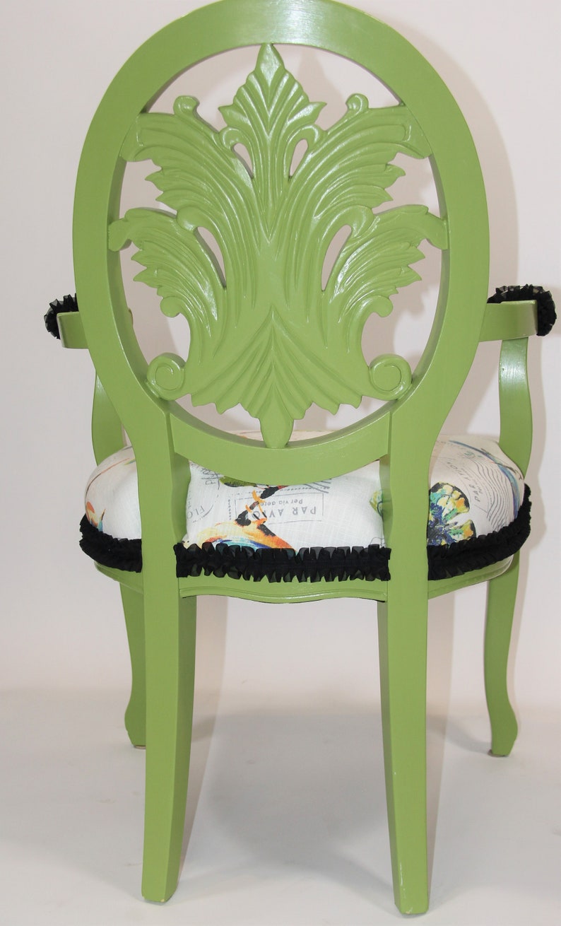 Accent Armchair Bird Fabric Chair Designer Chair Custom Etsy