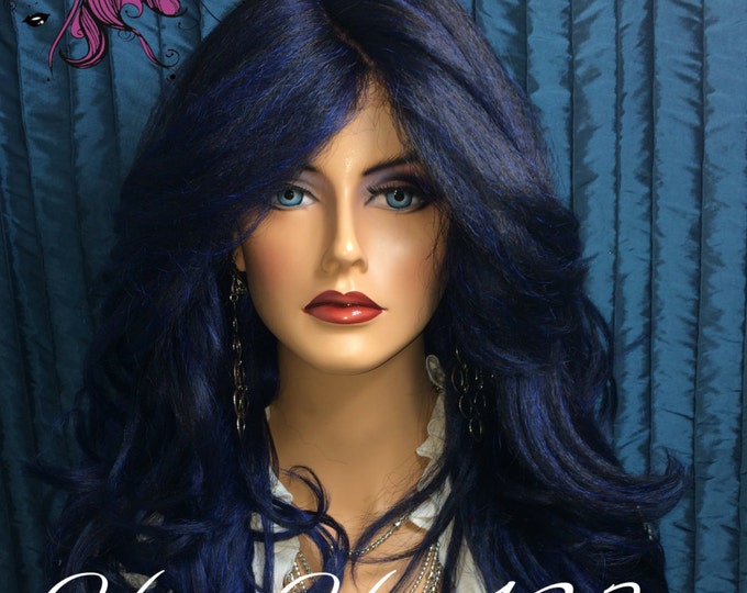 Midnight Blue Long Wig - wide 9