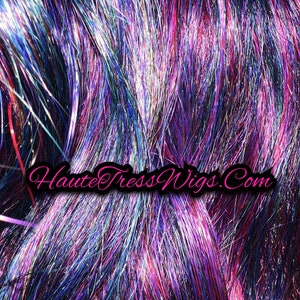 Oil slick, Bombshell wig, Layered, Transparent HD Lace Wig, Lace Front Wig, Blue Wig, Purple Wig, Rainbow Wig, Pastel Wig, Lavender Wig, image 5