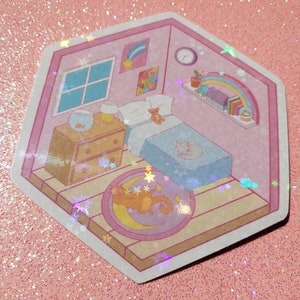 Holographischer gemütlicher Schlafzimmer Aufkleber