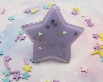Anillo Estrella Lavanda Grande