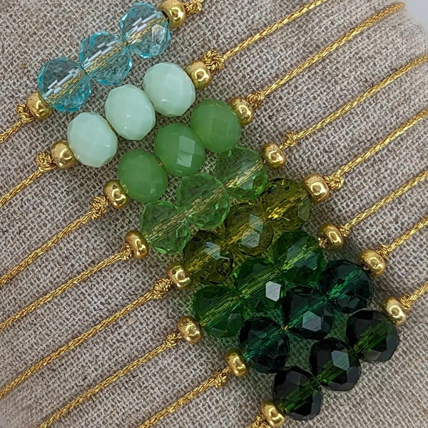 bracelet perle vert