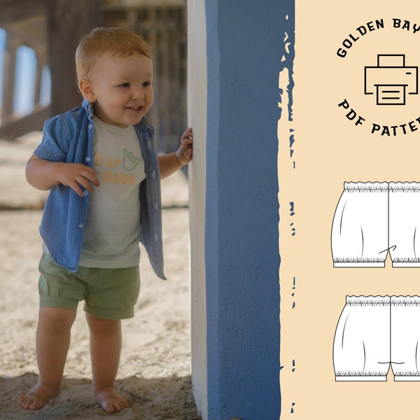 Patron de couture imprimable / Shorts pour bébés et enfants Patron de couture PDF / Patron de shorts en saule / Patron PDF