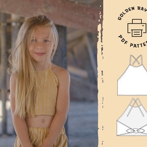 Girls sewing pattern the Fay halter
