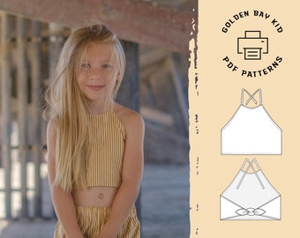 Girls sewing pattern the Fay halter